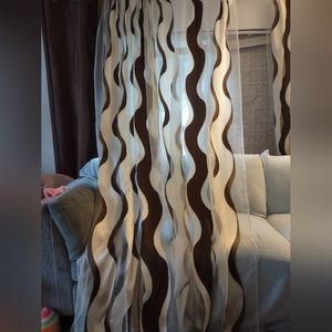 JCPenney curtains 6pc. Wave stripes